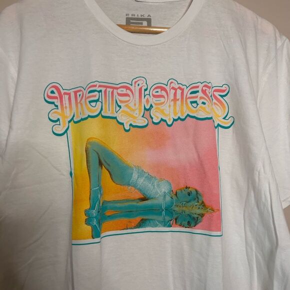 Erika Jayne Graphic White Band Tee Size Large - Picture 2 of 6